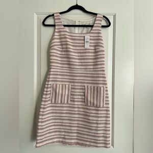 LOFT Ann‎ Taylor Dress with Pink Blur and Off White Stripes